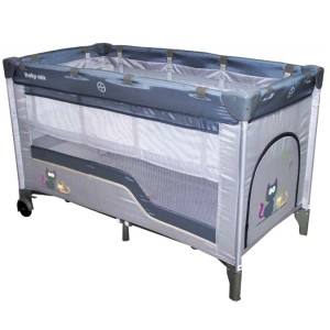 Detská cestovná postieľka Baby Mix, grey